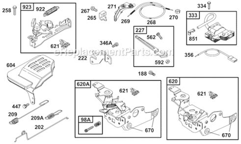Page D Diagram and Parts List for 12A800 0100, 0413, 0414, 0508, 0511, 0512, 0513, 0514, 0600, 0611, 061 Briggs and Stratton Engine